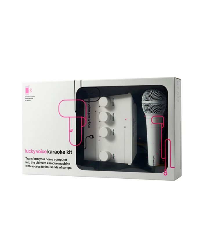 Lucky Voice Bluetooth Karaoke Kit White Macy's