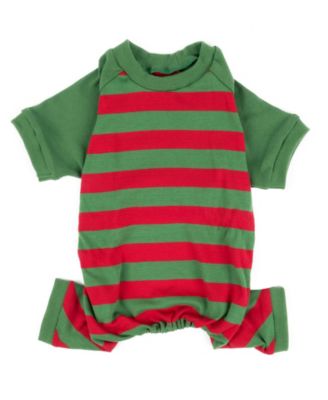 Dog Cotton Striped Holiday Pajamas