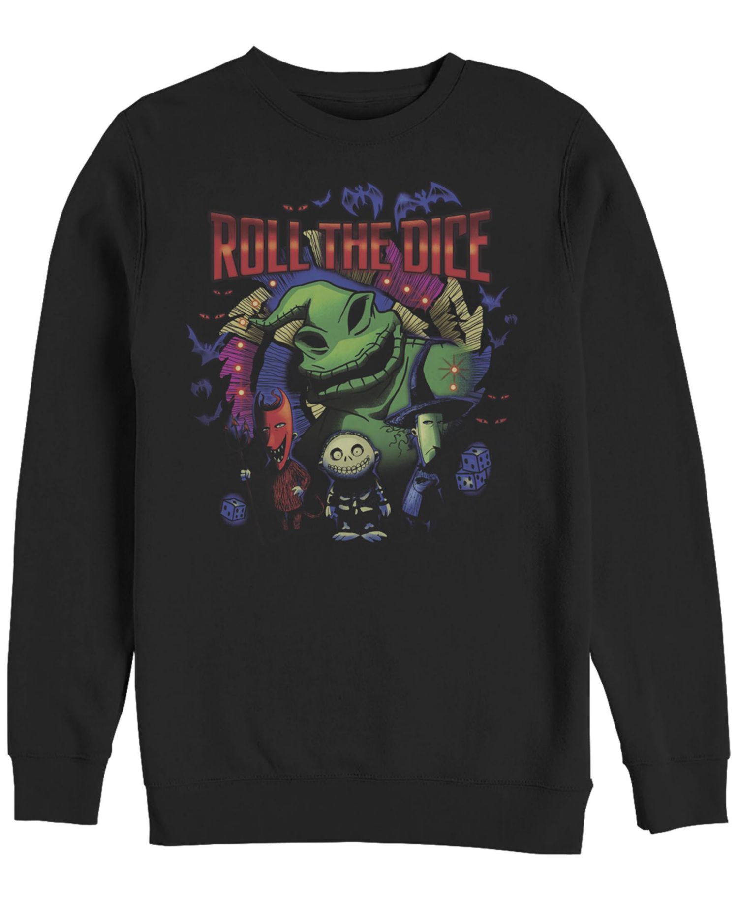 Men's Nightmare Before Christmas Oogie Dice Crew Fleece Pullover