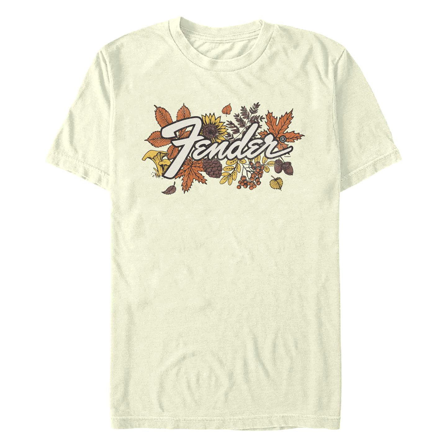 Мужская футболка Fifth Sun Fender Leafy Logo Short Sleeves, цвет: Натуральный — фото 1
