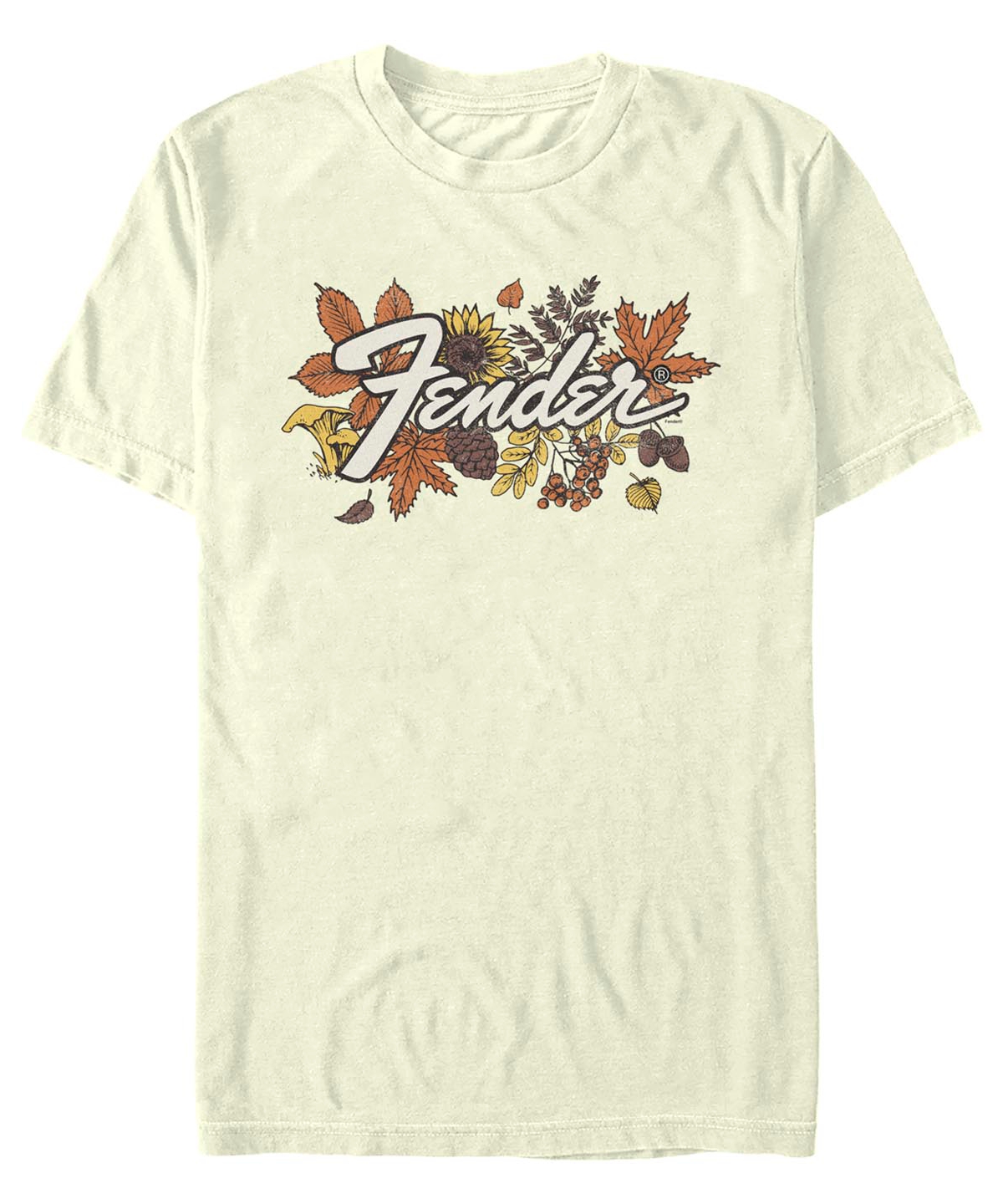 Fifth Sun Men's Fender Leafy Logo Short Sleeves T-shirt In Natural