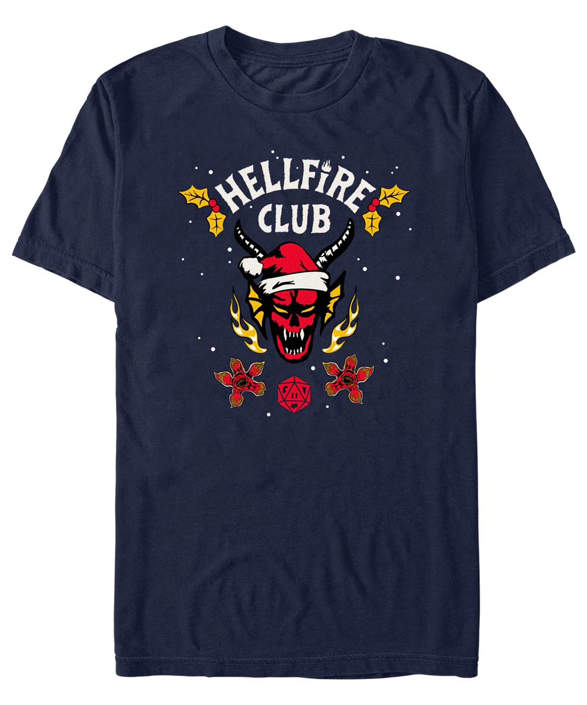Fifth Sun Men's Stranger Things A Hellfire Holiday Short Sleeves T-shirt In Navy