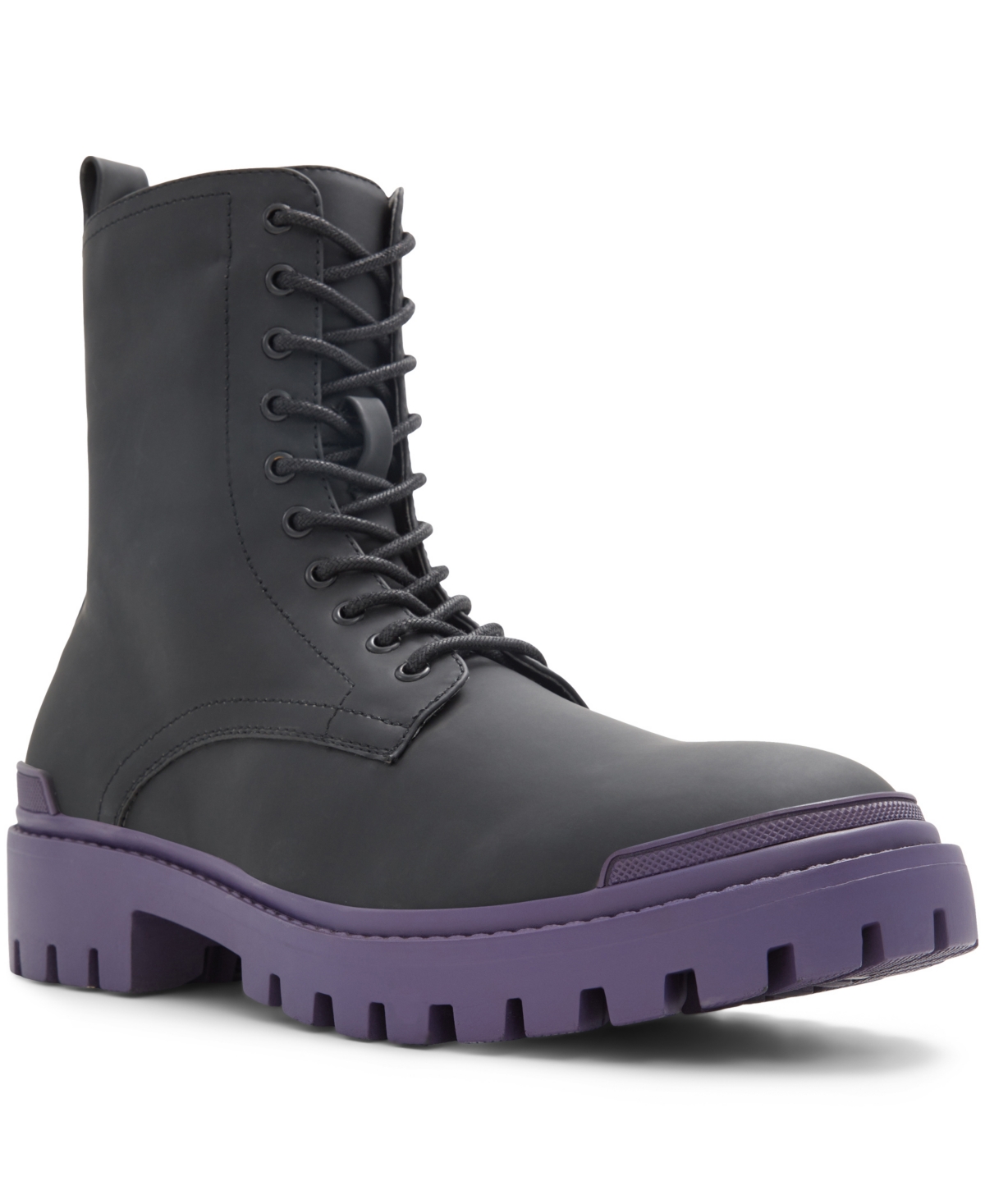 Men's Bellmont Lace-Up Combat Boots - Purple