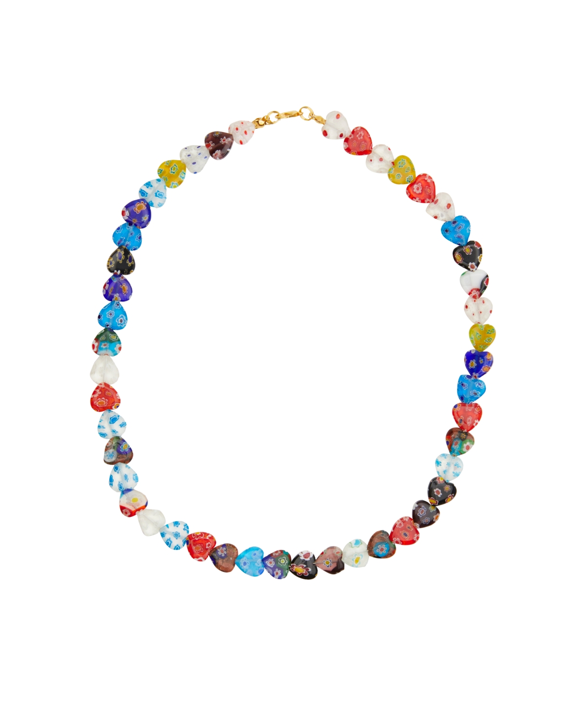 Dreamstate Multi Heart Glass Bead Necklace