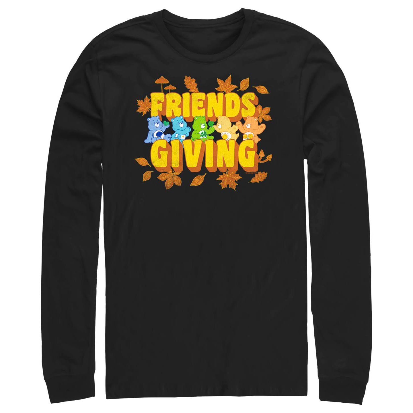 Мужская футболка Fifth Sun Care Bears Friends Giving Long Sleeves, цвет: Чёрный — фото 1