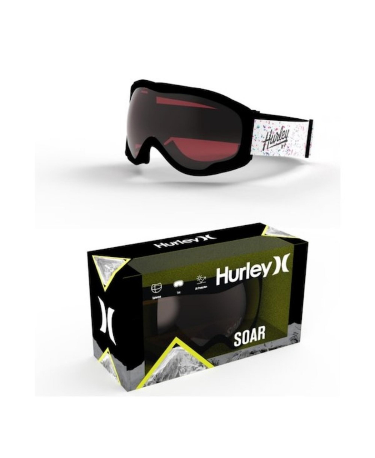 Hurley Youth Soar Ski Snow Goggles In Black