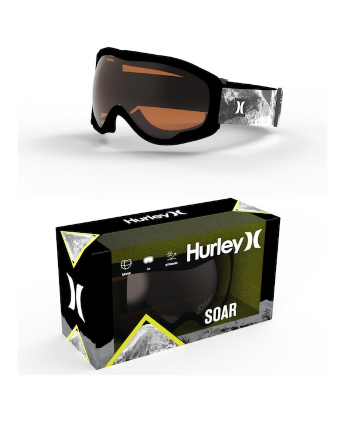 Shop Hurley Youth Soar Ski Snow Goggles In Black