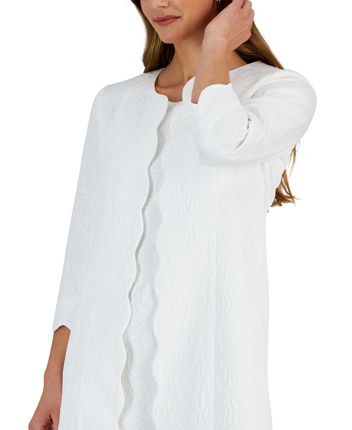 Collarless Jacket with Scallop Detail main image 1