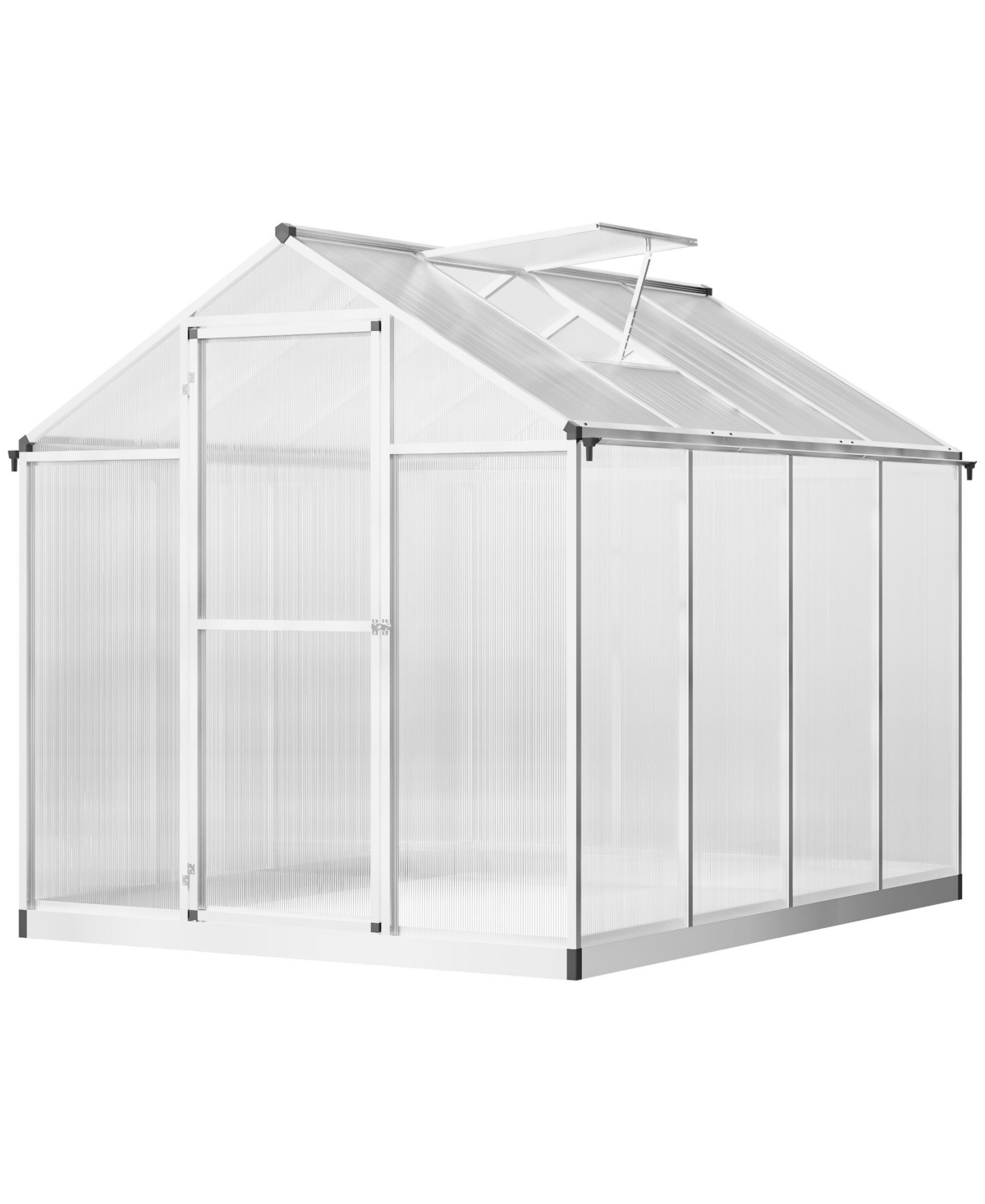 8' L x 6' W Stable Outdoor Walk-In Cold Frame Greenhouse Planter