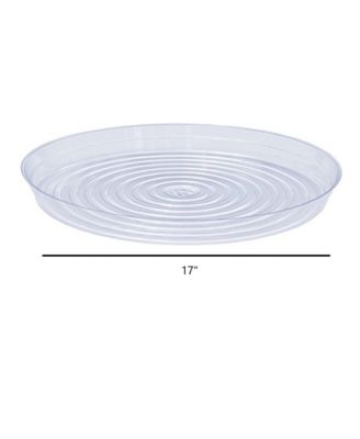 Round Vinyl Plant Saucer, Clear 17in D