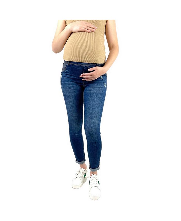 Under Bump Distressed Maternity Jeans