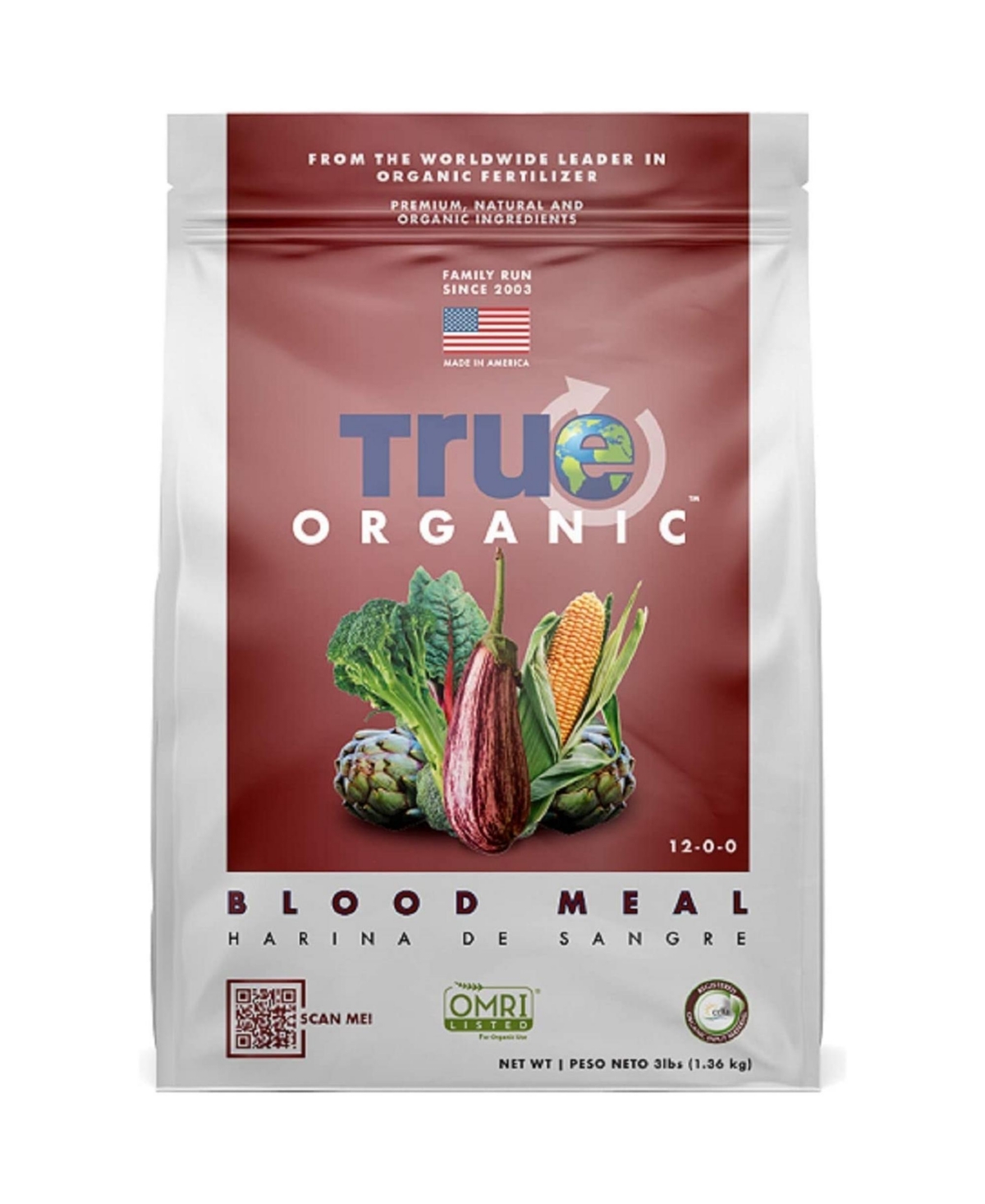 Plant Foods Organic Blood Meal,Omri Gardening, 3lb - Multi