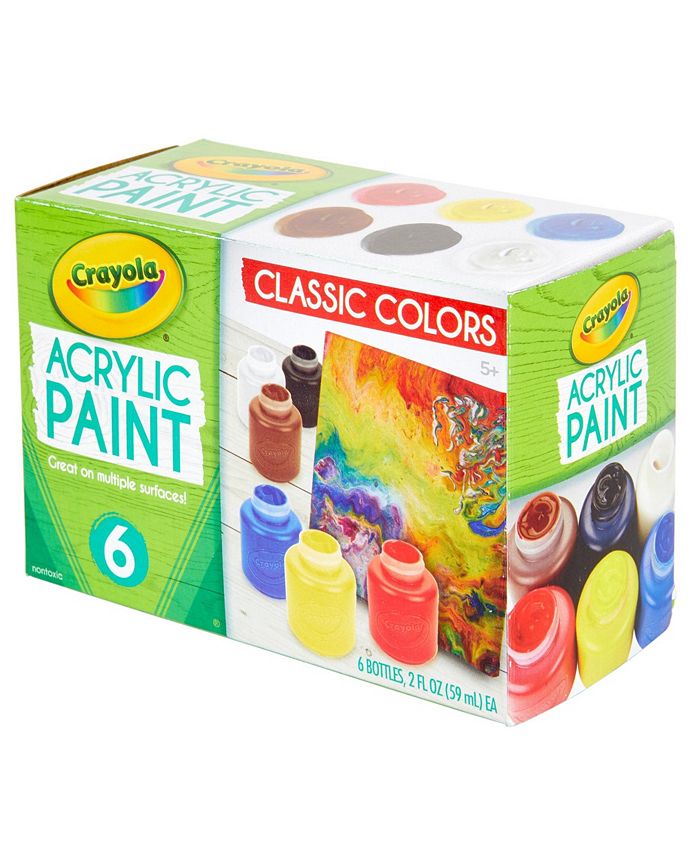 Crayola Acrylic Paint Set 2oz 6/Pkg Macy's