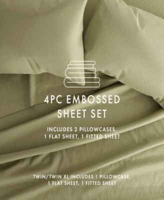 Expressed In Embossed Checkered 4-Pc. Sheet Set, Queen