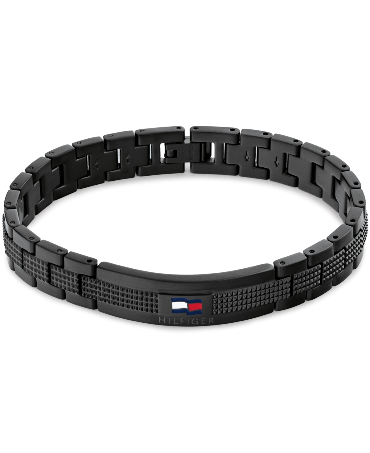 Tommy Hilfiger Men's Stainless Steel Link Bracelet In Black