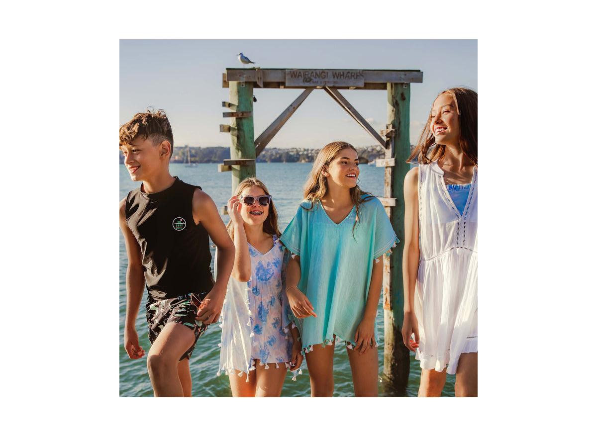 Toddler, Child Girls Sky Dye Batwing Cover Up