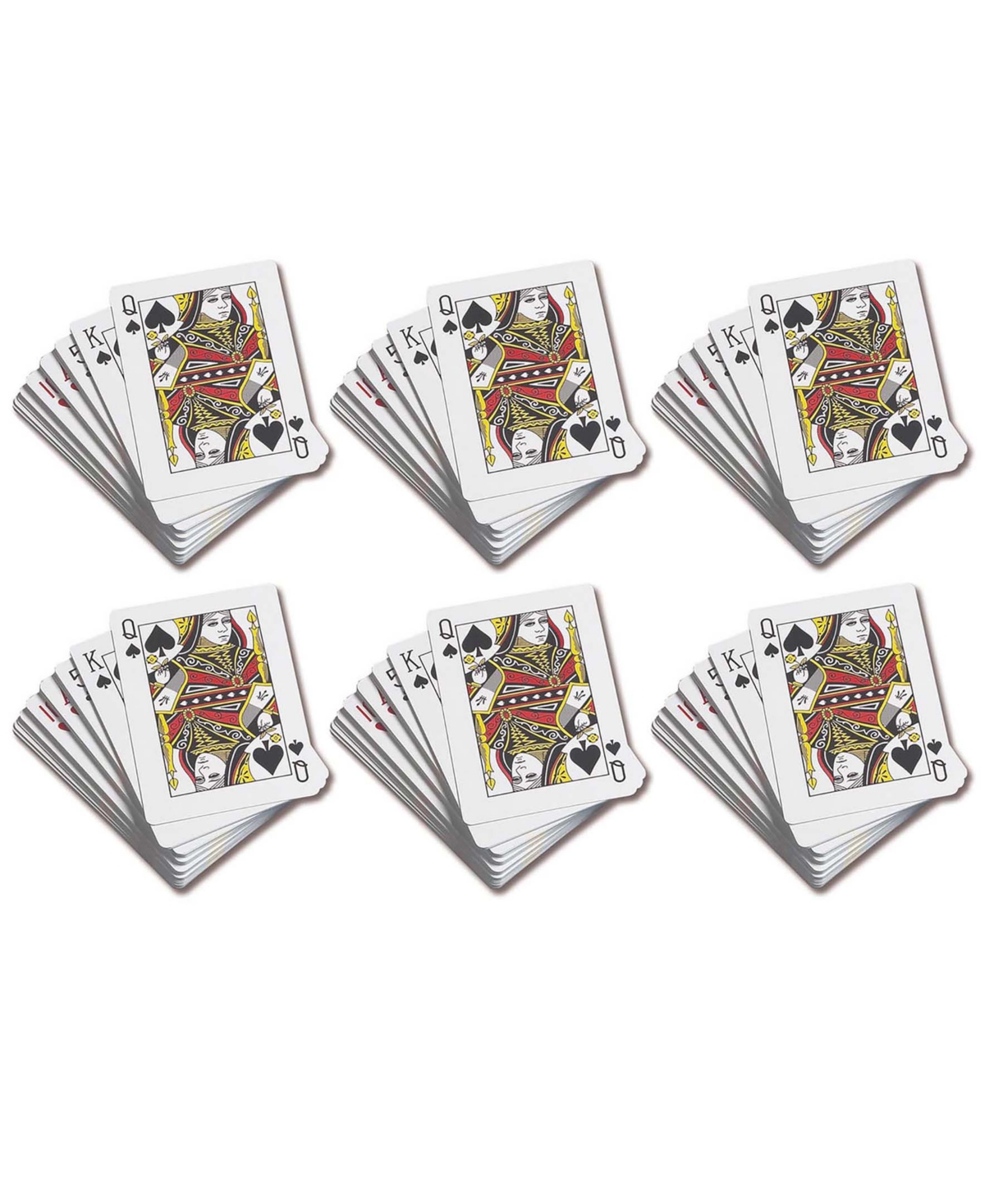 Learning Advantage Standard Playing Cards 52 Per Set, Set Of 6 In Multi