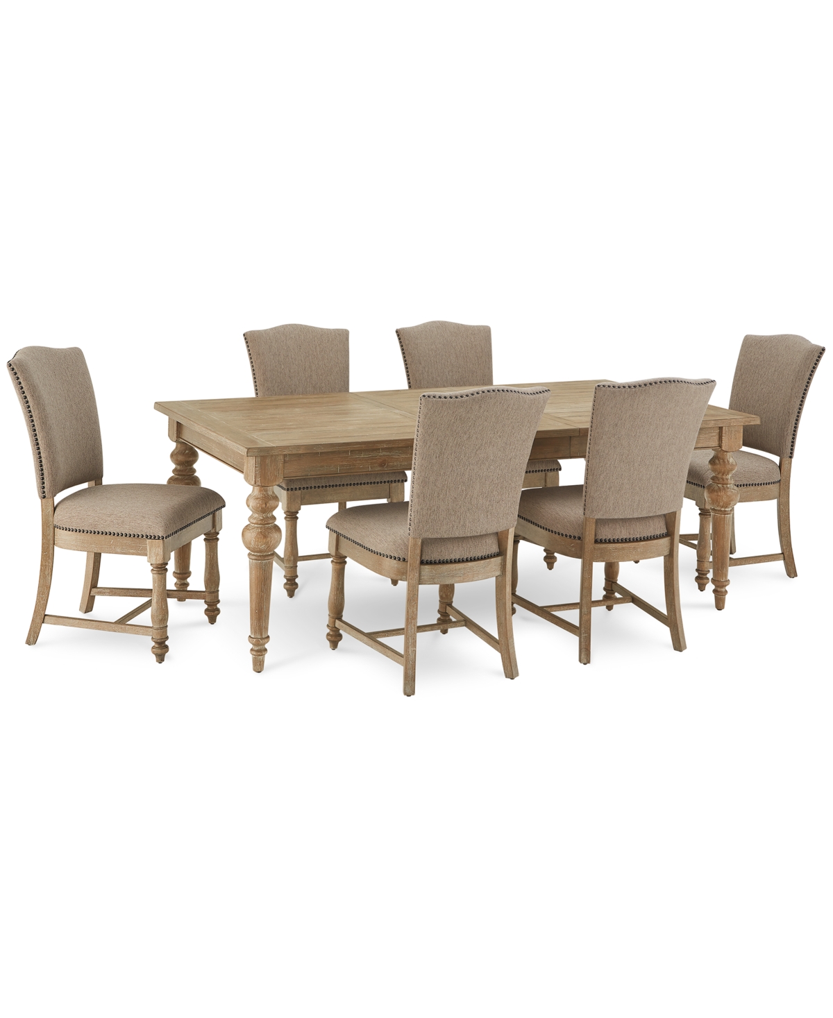 Furniture Sonora 7-pc. Dining Set (rectangular Expandable Table + 6 Upholstered Side Chairs)