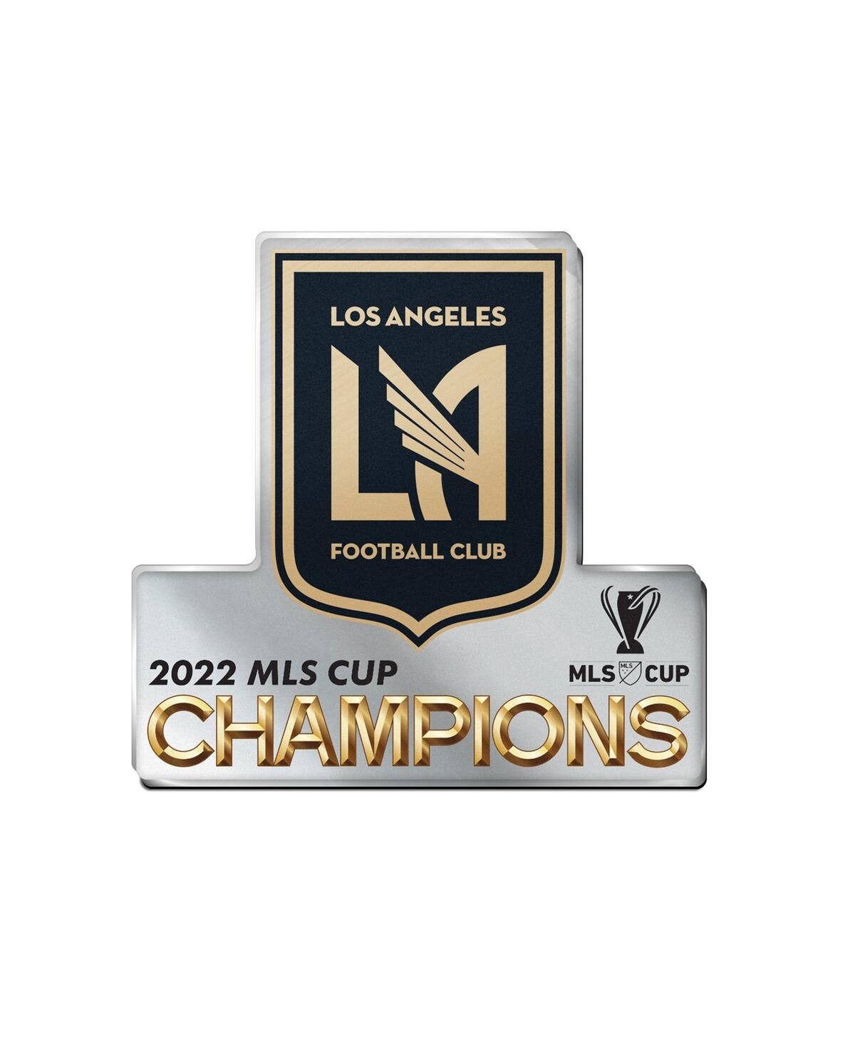 Wincraft Lafc 2022 Mls Cup Champions Acrylic Metallic Auto Emblem In Gray