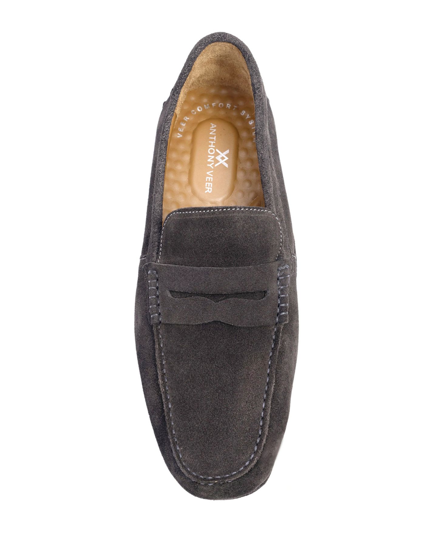 Мужские туфли Anthony Veer Cruise Driver Slip-On Leather, цвет: Пепельный серый замшевый — фото 4