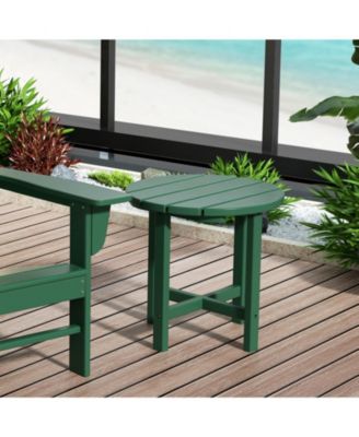 All-Weather Outdoor Patio Round Poly Adirondack Side Table