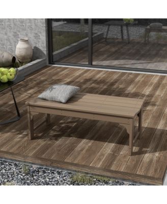 Backless All-Weather Outdoor Bench for Patio Garden