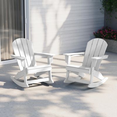 Outdoor Patio Porch Rocking Adirondack Chair (Set of 2)