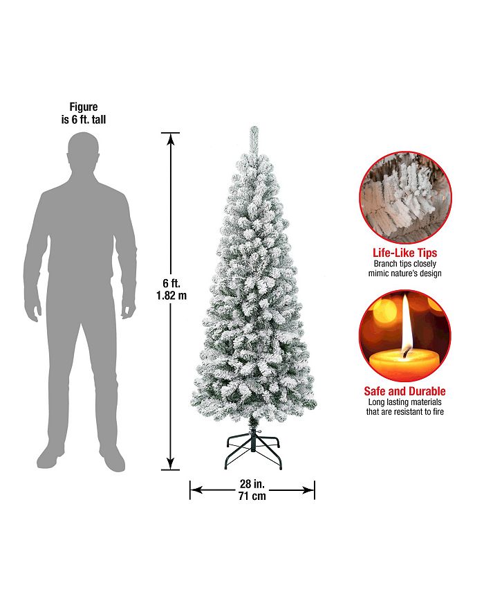 National Tree Company First Traditions 6' Acacia Medium Flocked Tree