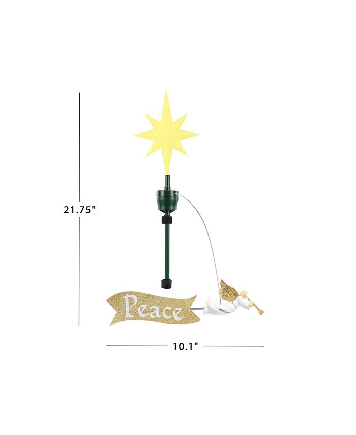Mr. Christmas Animated Tree Topper Angel with Banner Holiday Decor Macy's