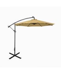 10 Ft Outdoor Patio Solar LED Cantilever Umbrella