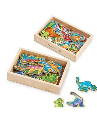 Melissa & Doug 2-Pk. Wooden Animals & Dinosaurs Magnets - Dinosaur Toy