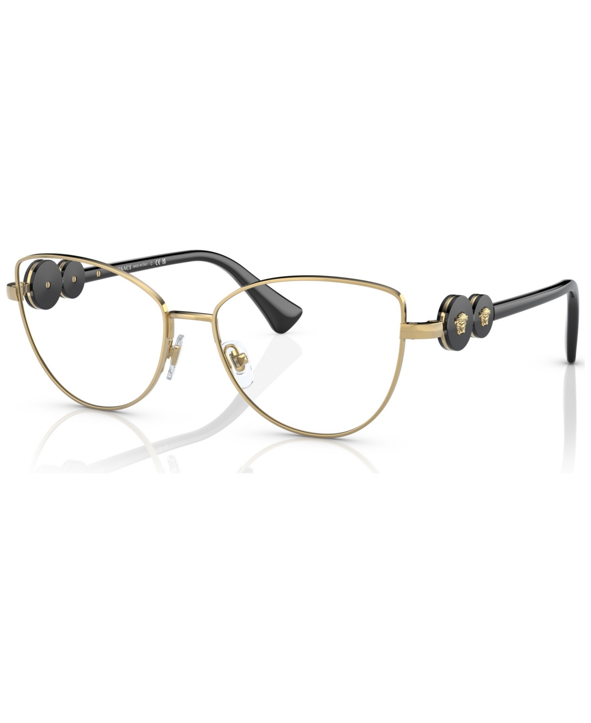 Women's Cat Eye Eyeglasses, VE128455-o - Gold-Tone