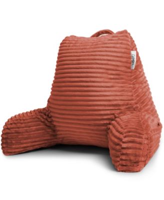 Cut Plush Striped Reading Pillow with Arms, Medium