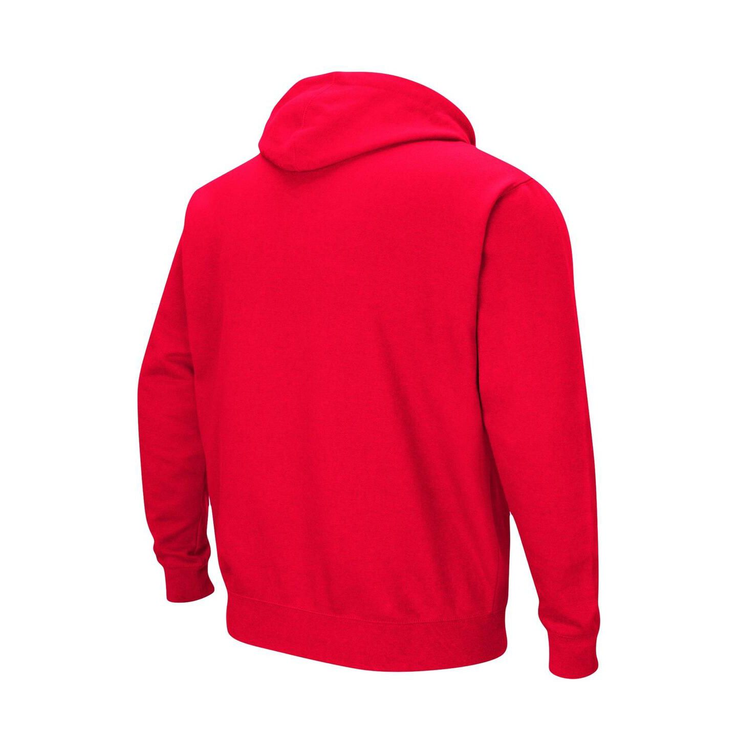 Мужское худи Colosseum Wisconsin Badgers Big and Tall Arch & Logo 2.0 Pullover, цвет: Угольный — фото 7