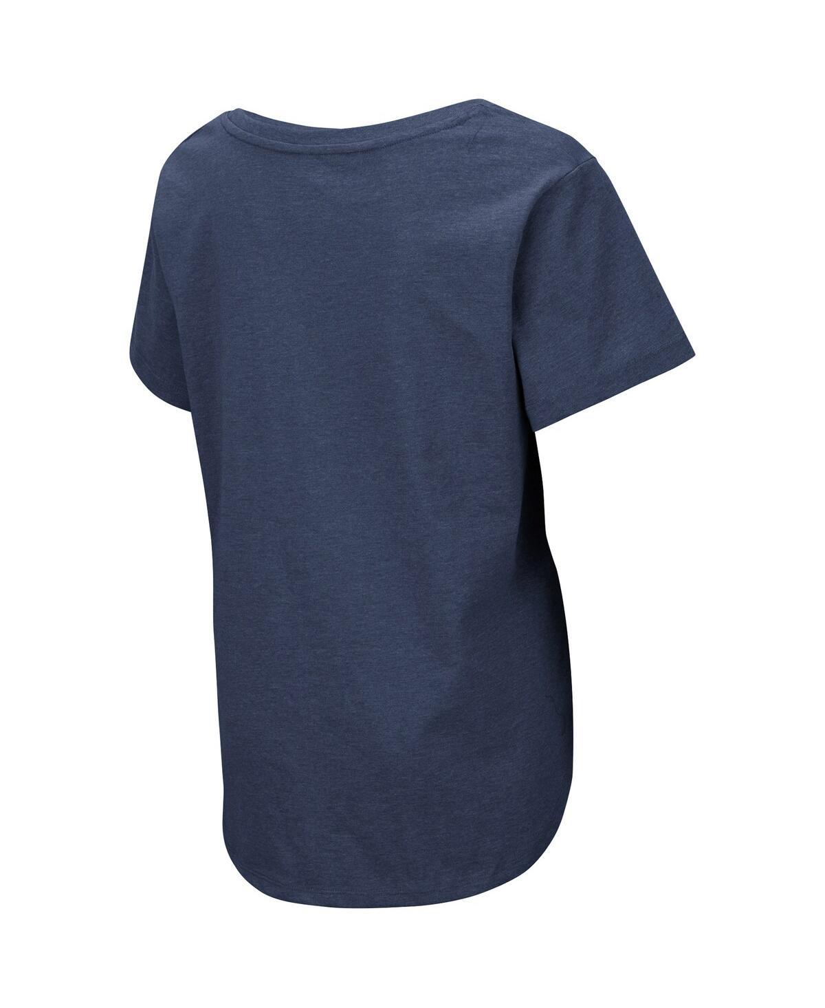 Colosseum Women's  Heathered Navy Auburn Tigers Powered By Title Ix T-shirt In Heathered Navy