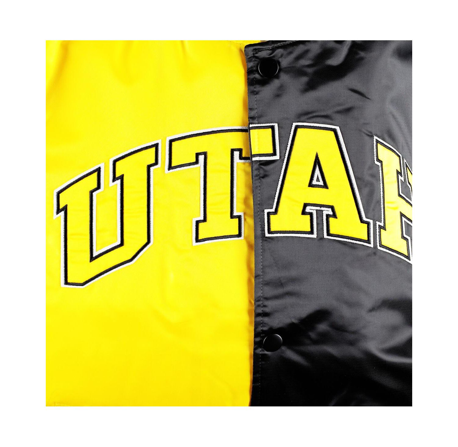 Men's Gold, Black Utah Jazz Fast Break Satin Full-Snap Jacket