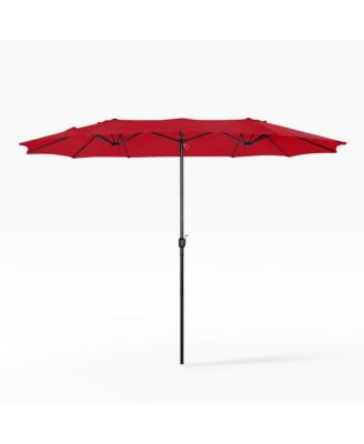 15 Ft Double Sided Outdoor Twin Market Umbrella