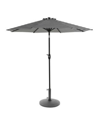 9 Ft Outdoor Patio Market Table Umbrella with Round Resin Base