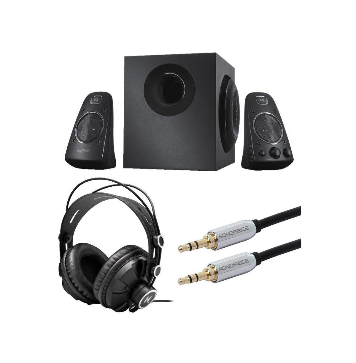 Logitech Z623 400 Watt Home Speaker System With Headphones And Audio
