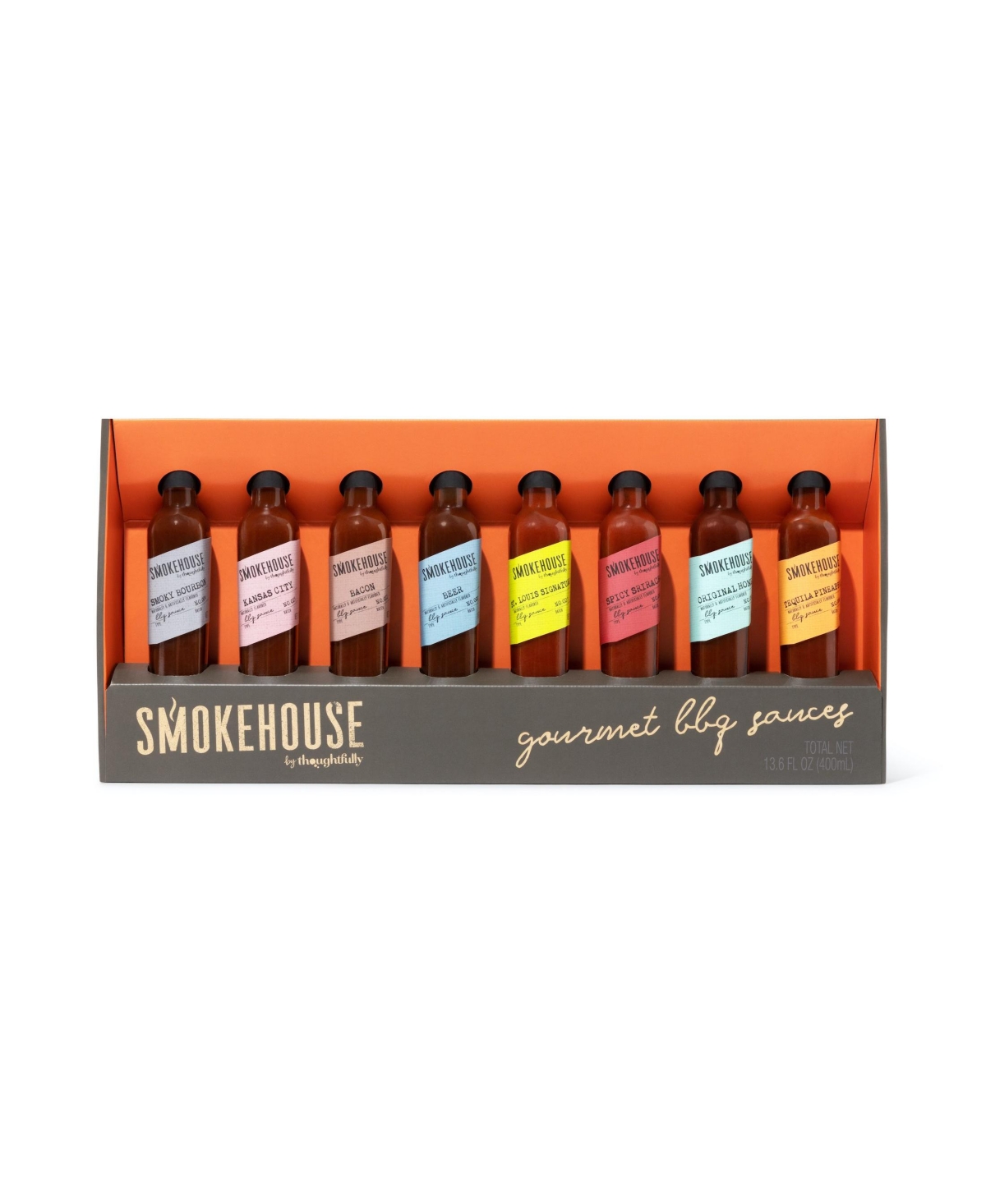 Thoughtfully Smokehouse By , Gourmet Bbq Sauce Sampler Set Gift Set, Set Of 8 In Assorted Pre