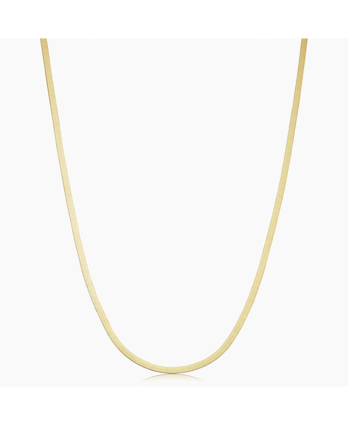 ORADINA PARK AVENUE HERRINGBONE CHAIN 16" IN 14K YELLOW GOLD