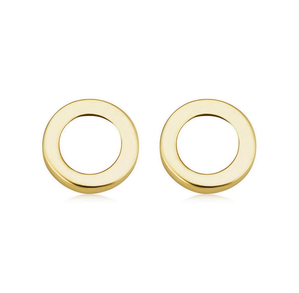 Oradina 14k Yellow Gold Full Circle Studs In Yellow Gold