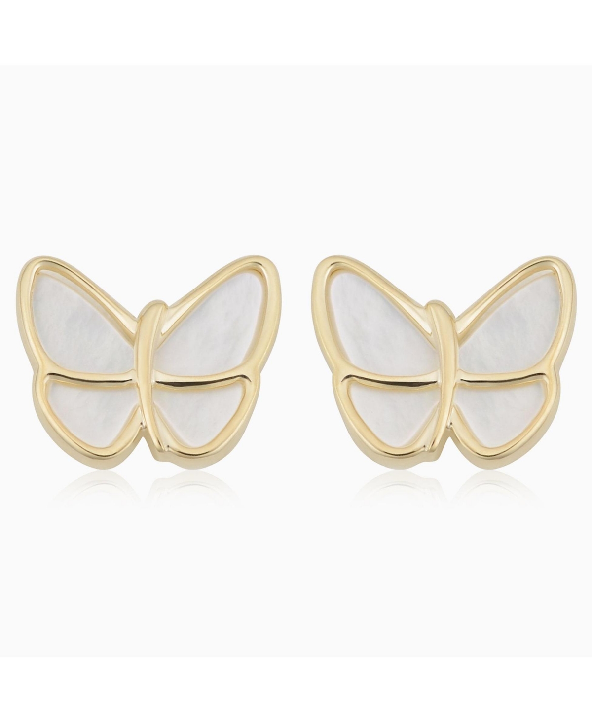 Oradina 14k Yellow Gold Flutter By Studs In Yellow Gold