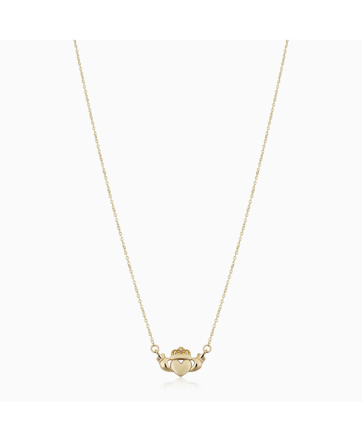 ORADINA CLADDAGH PENDANT NECKLACE 16-18" IN 14K YELLOW GOLD
