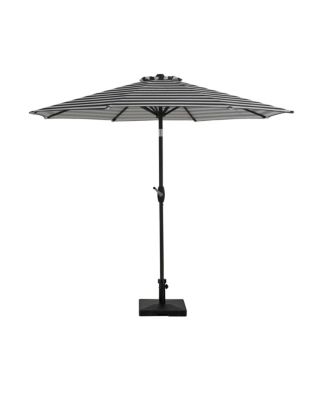 9 Ft Outdoor Patio Market Table Umbrella with Square Concrete Base