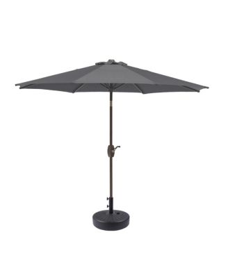 9 Ft Outdoor Patio Market Umbrella with Black Round Base