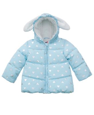 Baby Girls Soft Fleece Lined Puffer Jacket Winter Coat