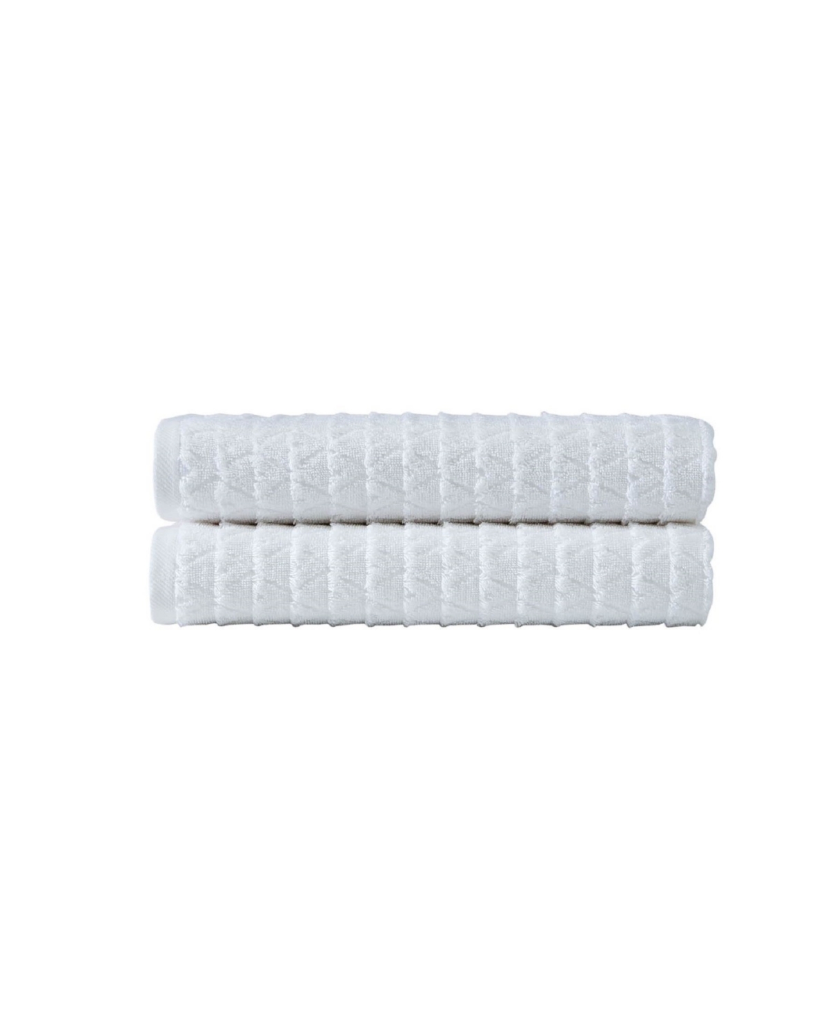 Ozan Premium Home Azure Collection 2 Piece Turkish Cotton Luxury Bath Towel Set Bedding In White
