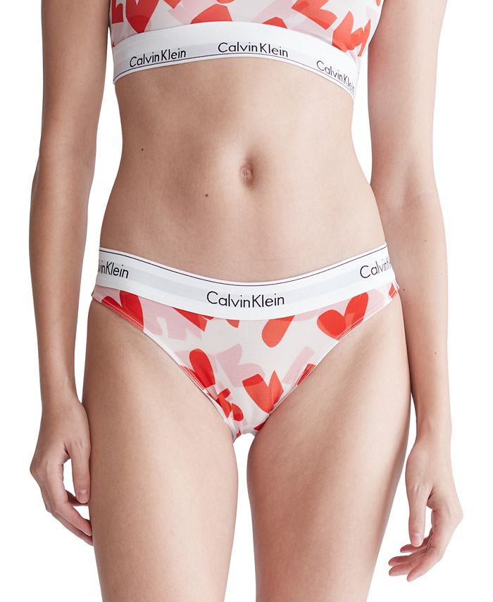Calvin Klein Women's Modern Heart-Print Bikini Underwear QF7017
