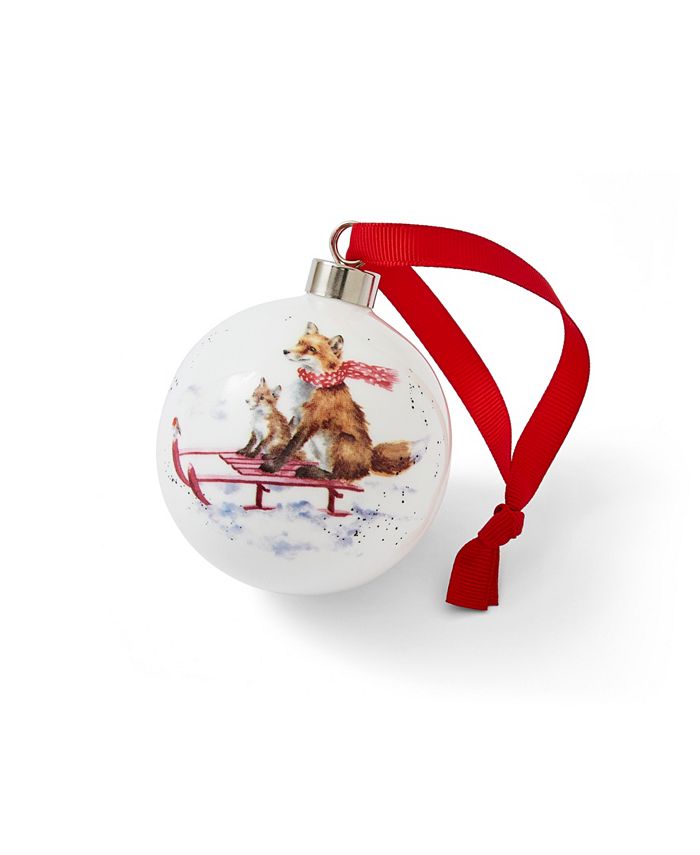 Wrendale Designs Sleigh Ride Bauble Fox Macy's
